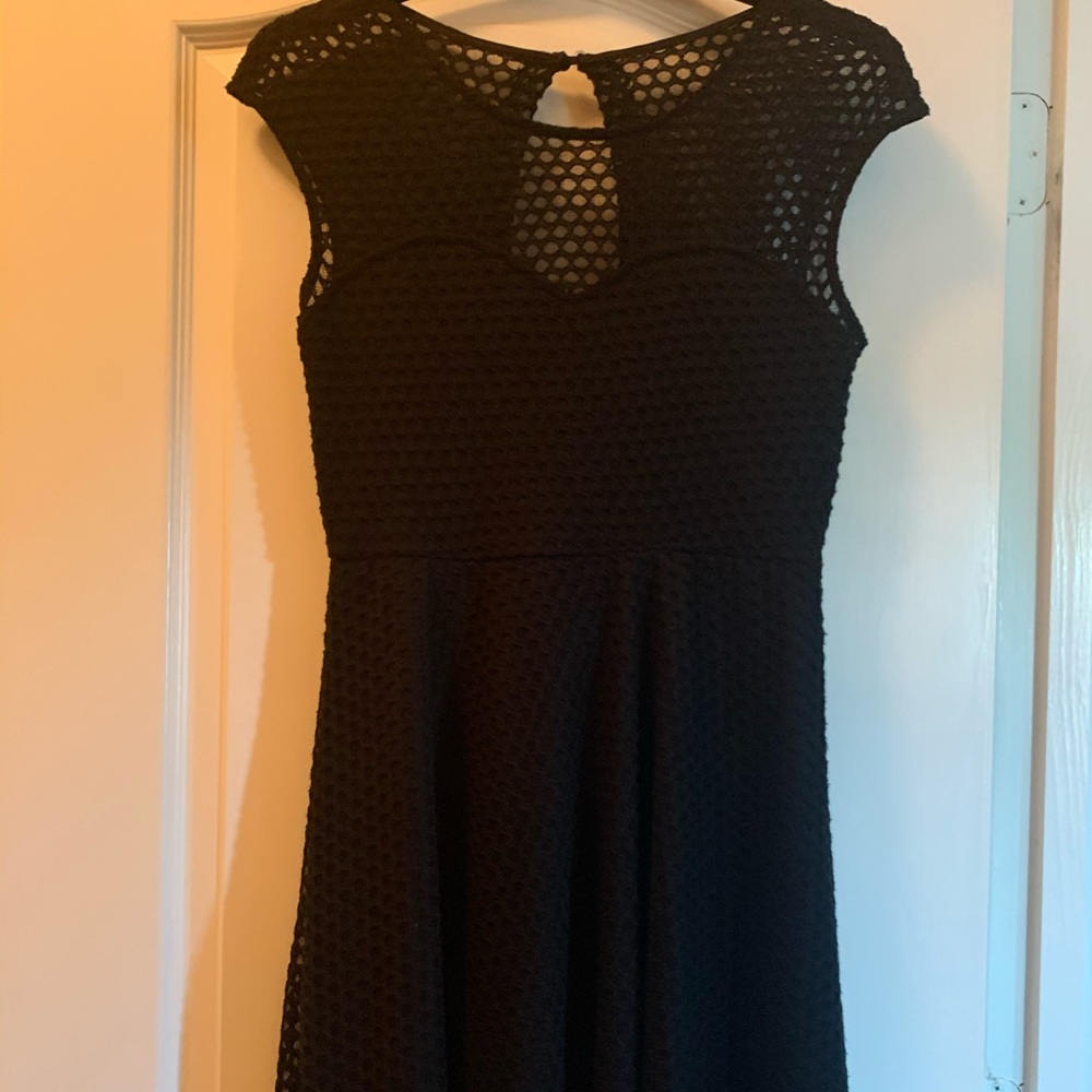 Black flows dress